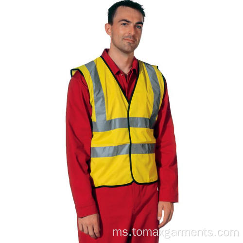 Hi Vis Safety Vest untuk Pekerja Pakai
